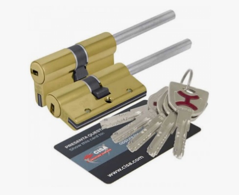 Цилиндр серии AP4 S ключ-шток 90мм (60х30) полированная латунь 0P3S7.87.0.66.00.C5