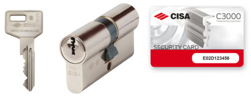 Цилиндр серии С3000 ключ-ключ 70мм (35х35) никель 0N310.13.0.12