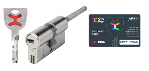 Цилиндр серии AP4 S ключ-шток 100мм (70х30) никель 0P3S7.88.0.12.00.C5