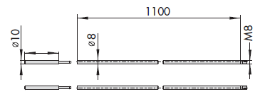 Тяги вертикальные для врезных замков серии 43190 07088.03.0