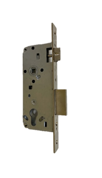 Замок врезной цилиндровый, 2 оборота, 1 плоский ригель, защелка 5C110.50.0.12